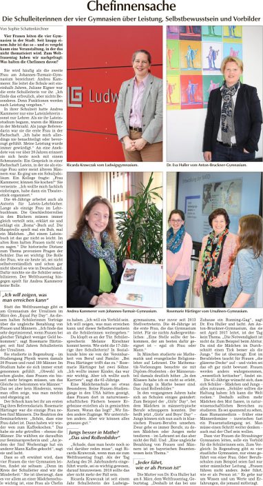 2018-03-08 TAGBLATT. Chefinnensache