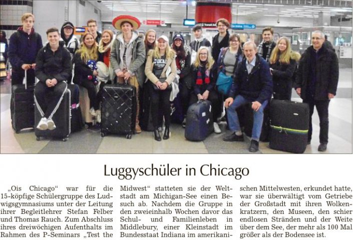 2018-04-18 TAGBLATT. Luggyschüler in Chicago