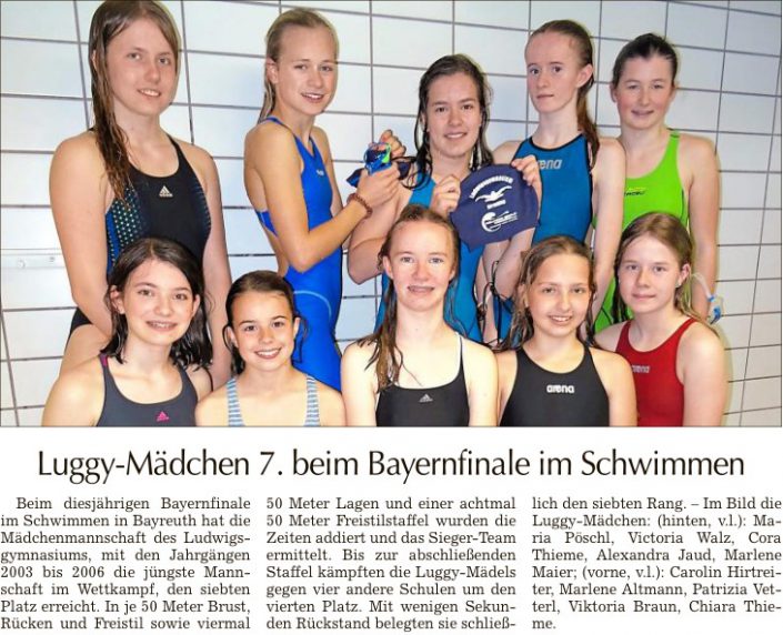 2018-04-26 TAGBLATT. Bayernfinale Schwimmen