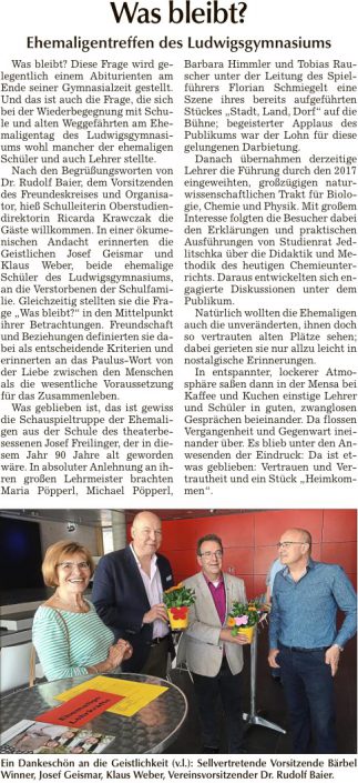 2018-04-26 TAGBLATT. Ehemaligentreffen