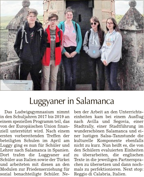 2018-06-28 TAGBLATT. Erasmus. Salamanca