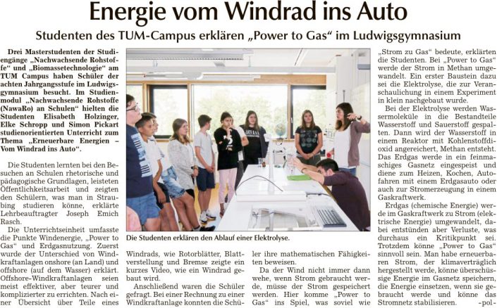 2018-07-02 TAGBLATT. Power-to-gas