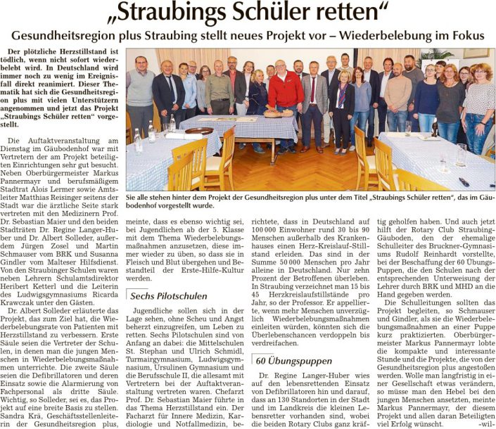 2018-10-11 TAGBLATT. Gesundheitsregion