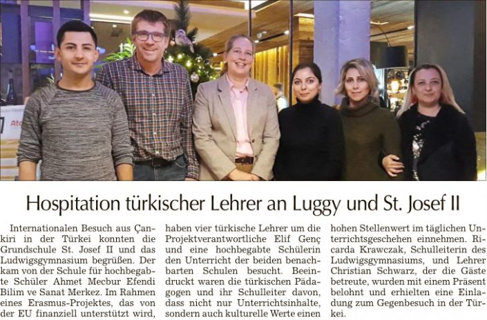2018-12-11 TAGBLATT. Hospitation türkischer Lehrkräfte