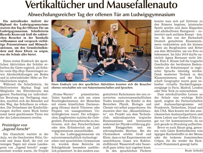 2019-04-11 TAGBLATT. Tag der offenen Tür