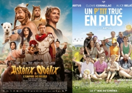 Filmplakate von 'Astérix & Obélix. L'empire du milieu' und 'Un p'tit truc en plus'